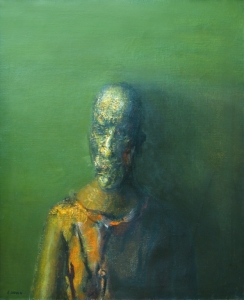 El monstruo (1978). Óleo sobre lienzo 75 x 62 cm. Colección particular.