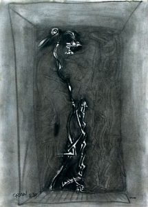 S/T (1985). Carboncillo sobre papel 45 x 31 cm. Colección particular.