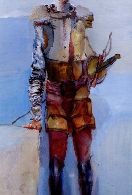 "Don Quijote" (1981). Óleo sobre lienzo 80 x 130 cm. Colección Museo Iconográfico del Quijote. Guanajuato/MEXICO.