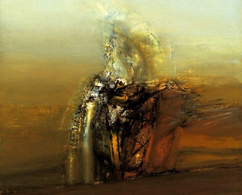 Espectro en el paraíso (1981). Óleo sobre lienzo 162 x 130 cm. Colección particular.