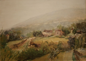 Gallejones (1986). Óleo sobre lienzo 54 x 74 cm. Colección particular.
