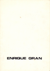 Enrique Gran/1974. Exposición individual Enrique Gran