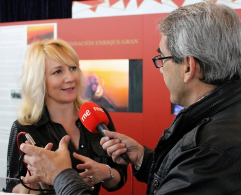 Begoña Merino. Entrevista RNE. Exposición Enrique Gran. Una GRAN obra. Pabellón de la Navegación de Sevilla, Fundación Enrique Gran y Fundación Titanic. Pabellón de la Navegación. Sevilla, 2012