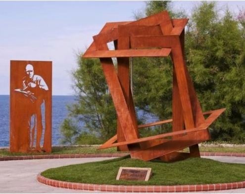 Monumento a Enrique Gran. Ayuntamiento de Santander, Gobierno de Cantabria y Fundación Enrique Gran. Escultora Gema Soldevilla. Sardinero. Santander, 2009