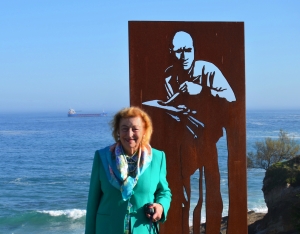 Princesa Elettra Marconi. Visita al Monumento a Enrique Gran. Santander, 2015
