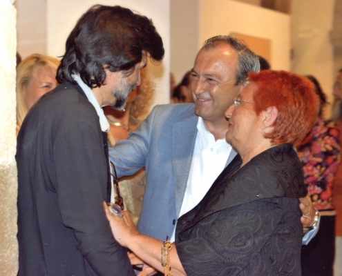 Víctor Erice, Javier López Marcano y Carmen Gran. Exposición Visiones Fantásticas. Centro de Estudios Lebaniegos. Gobierno de Cantabria. Potes, Cantabria, 2006