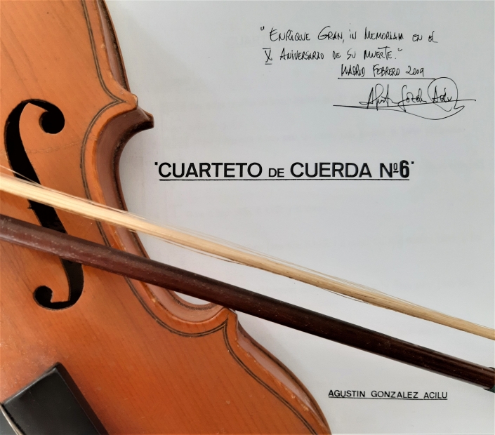Festival Internacional de Santander 58 edición. Composición de González Acilu dedicada a Enrique Gran. Estreno absoluto. 2009