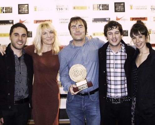 "En los brazos de la luz", documental sobre Enrique Gran del Director Marcos Fdez. Aldaco, Premio especial Altamira «ESTELA DORADA». Foto de equipo. 2013