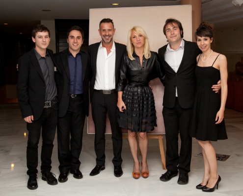 Presentación en el Palacio de Festivales de Santander del documental sobre Enrique Gran "En los brazos de la luz". Foto de equipo. 2013